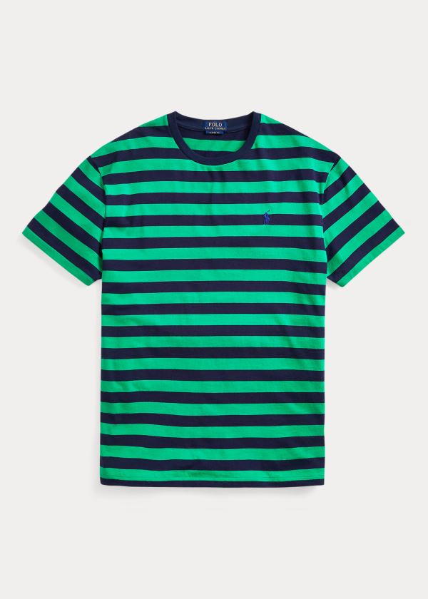 Polo Ralph Lauren Classic Striped Jersey T Shirt Herre Danmark (EXNIM2657)